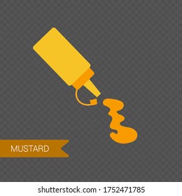 Imagen vectorial. Foto de una olla de mostaza. Fondo transparente.