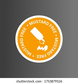 Vector image. Picture of a pot of mustard. Transparent background.