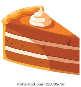 imagen vectorial pieza del icono del pastel con fondo blanco