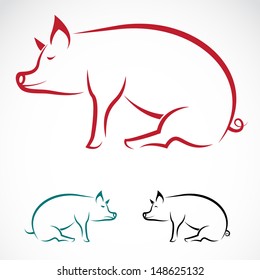 Vector image of an pig 