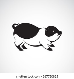 Vector image of an pig design on white background