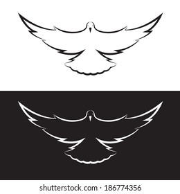 Vector image of pigeon 