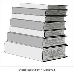 The VECTOR image of a pile of books