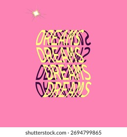 
Vector Imagen de un fondo rosa con la palabra Sueños transformados