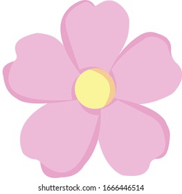 Vector image of a pink flower