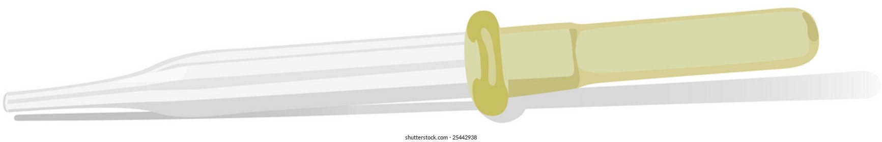 The vector image of a pipette which is used in the medical purposes.