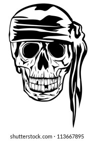 The vector image of piracy skull