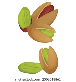 Vector image of pistachios. Concept of nuts. Element for your design. For banners, websites, advertising, etc.