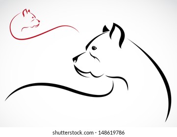 Vector image of an pitbull