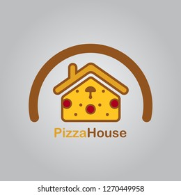 vector image pizza house logo