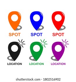 vector image of placing a place of various colors