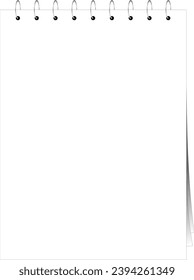 
vector image of plain white paper for writing notes