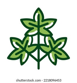 vector image plant icon green color with white background