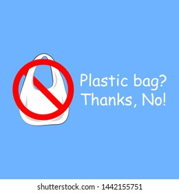 Vector image of a plastic bag. The ban on the use of plastic