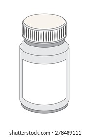 Vector image of a plastic pill bottle
