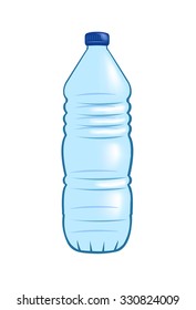 Vector image of a plastic water bottle