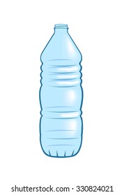 Vector image of a plastic water bottle