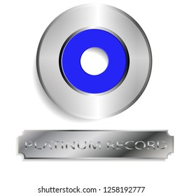 Vector Image Of Platinum Records With A Sign That Says Platinum Record