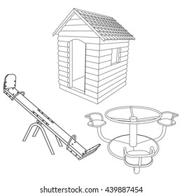 vector image of playground equipment for children