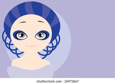 vector image of pleased face
