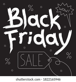 Vector image. Plot on the theme of Black Friday.