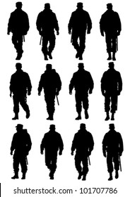 Vector image of police in form of protective