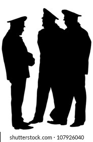 Vector image of police in form of protective