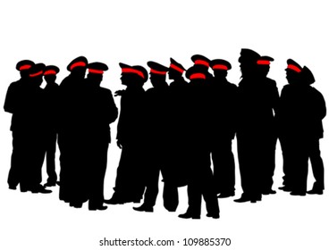 Imagen vectorial de la policía en forma de protección