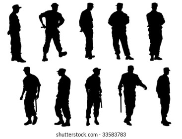 Vector image of police officers