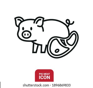 Vektorbild. Schweinekoteletts. Bild zu Zeile.