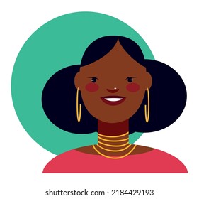 Vector image of a portrait of a girl.