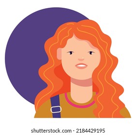 Imagen vectorial de un retrato de una niña.