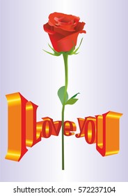 vector image of poster, greeting cards the fourteenth of February, Valentine's Day, I love you