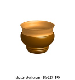 Vector image of a pot, for indoor plants or flower vases.