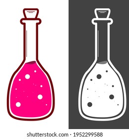 Vector Image Of A Potion For Use As A Medical, Laboratory Or Alchemist Icon