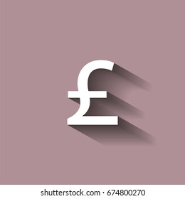Vector image of a pound sign.  Vector illustration with shadow design