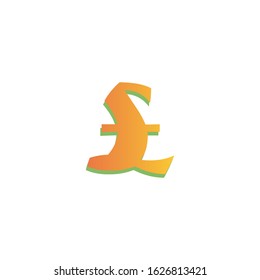 vector image of a pound sterling sign on a white background.