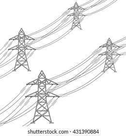 vector image of power lines