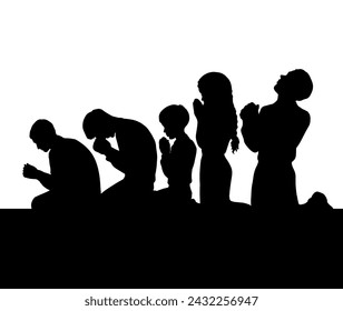 Vector image of the praying person