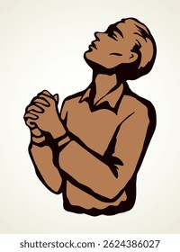 Vector image of the praying person