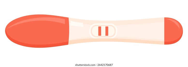 Vector Imagen de una prueba de embarazo. El bebé tan esperado. Prueba para detectar la presencia de GCH en el cuerpo. Elemento para su diseño.