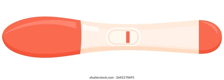 Vector Imagen de una prueba de embarazo. El bebé tan esperado. Prueba para detectar la presencia de GCH en el cuerpo. Elemento para su diseño.