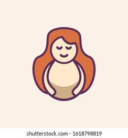 vector image of a pregnant mother