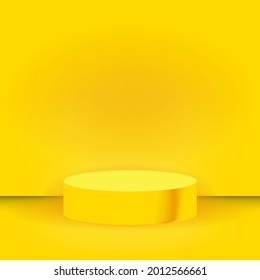 Imagen vectorial de la ilustración del producto con fondo amarillo