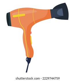 Vector image of a professional hairdressing hair dryer. The concept of a beauty salon, haircuts and self-care.