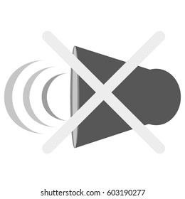 vector image prohibiting the use of loudspeakers