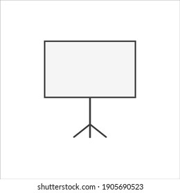vector image of projector screen on white isolate