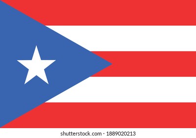 Vector image of the Puerto Rico flag