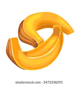 Vector image of a pumpkin cut into slices, moons, ready to prepare various dishes for traditional autumn holidays. EPS 10