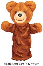 Vector Image puppet bear isolated